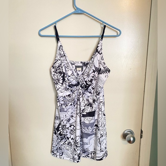 Vintage olian comic print top with adjustable straps - Picture 2 of 9